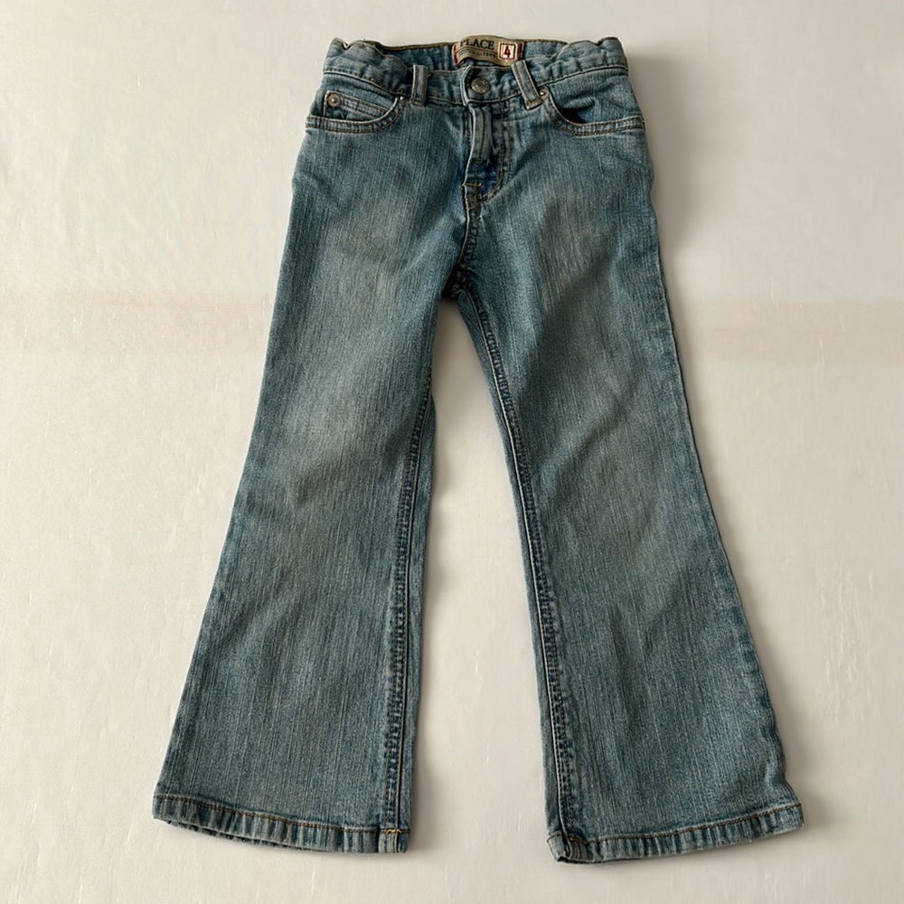 Children’s Place Place Girls Size 4 Light Wash Boot Cut Jeans